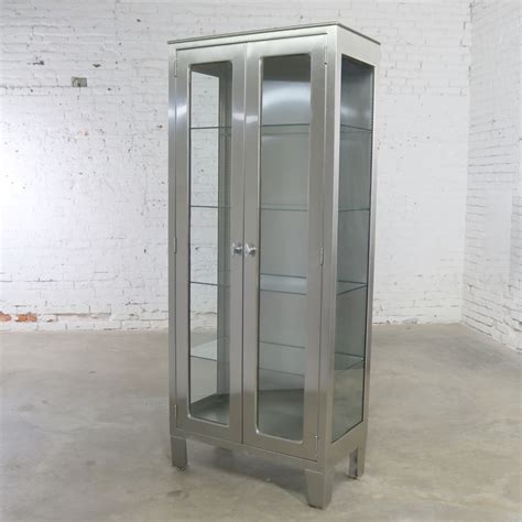 Tall Glass Metal Apothecary Cabinets 